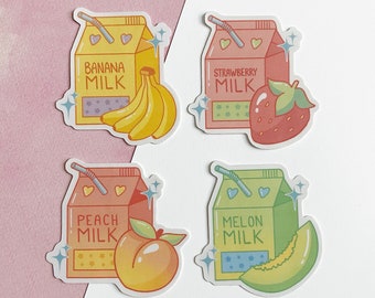 banana milk stickers etsy canada