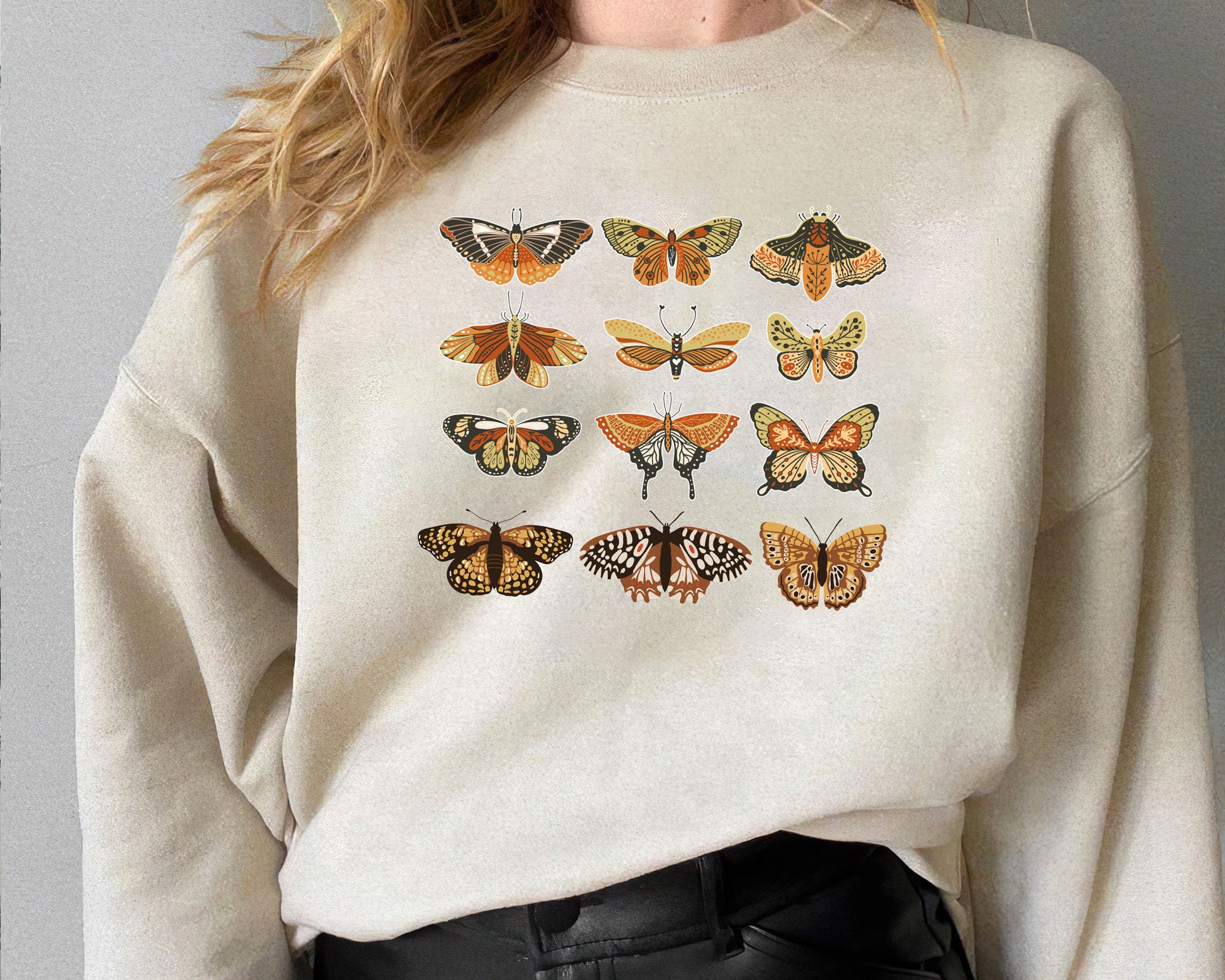 Butterfly Sweatshirt Dark Academia Hoodie Goblincore | Etsy