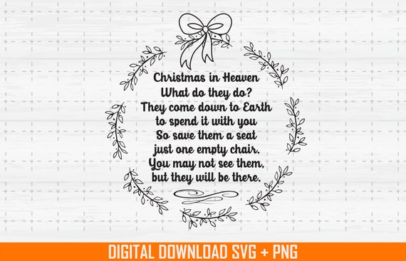 Download Christmas In Heaven Svg Png Heaven In Our Home Svg Ornaments Etsy