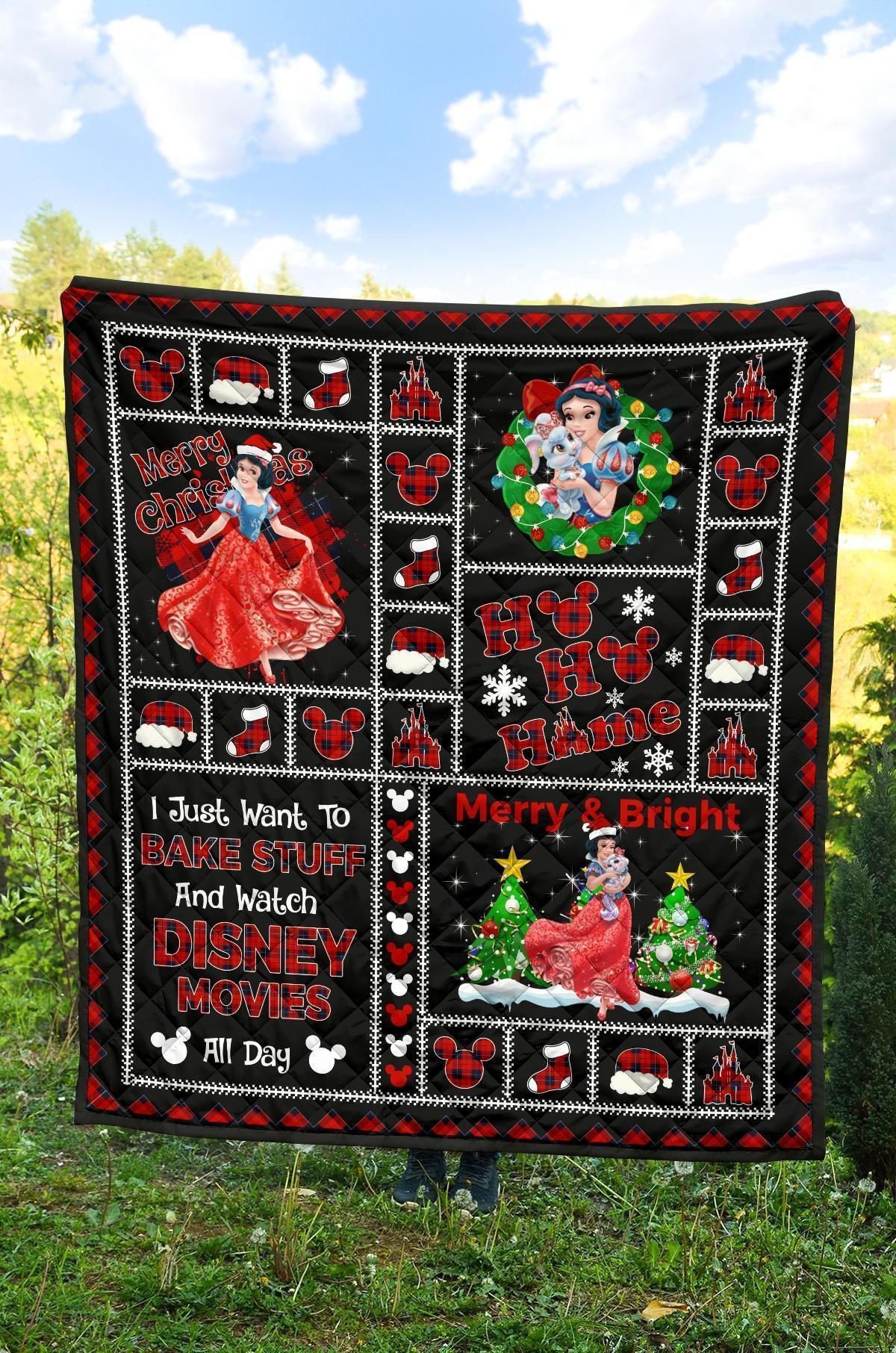 Princess Snow White Christmas Quilt Blanket Gift Idea Gift Etsy