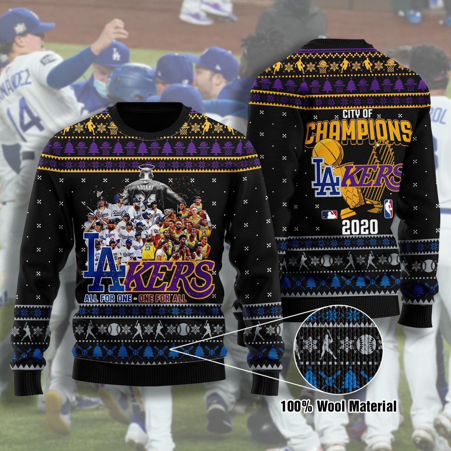 lakers christmas sweater