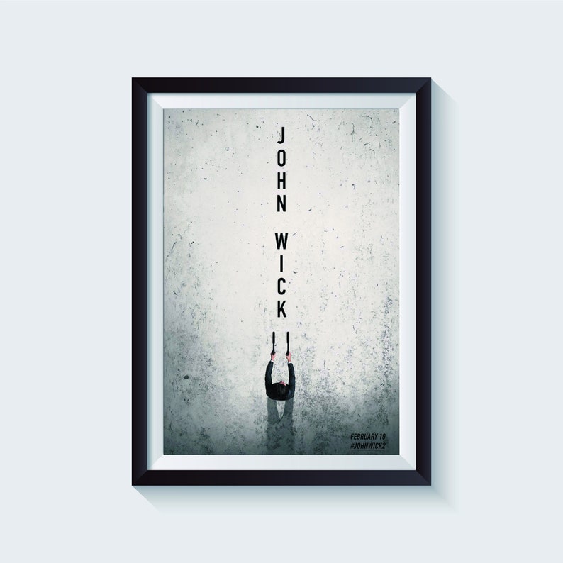 John Wick Movie Poster John Wick Movie Art Print 24x36 inches #6 16x24 Keanu Reeves Wall Art 11x17