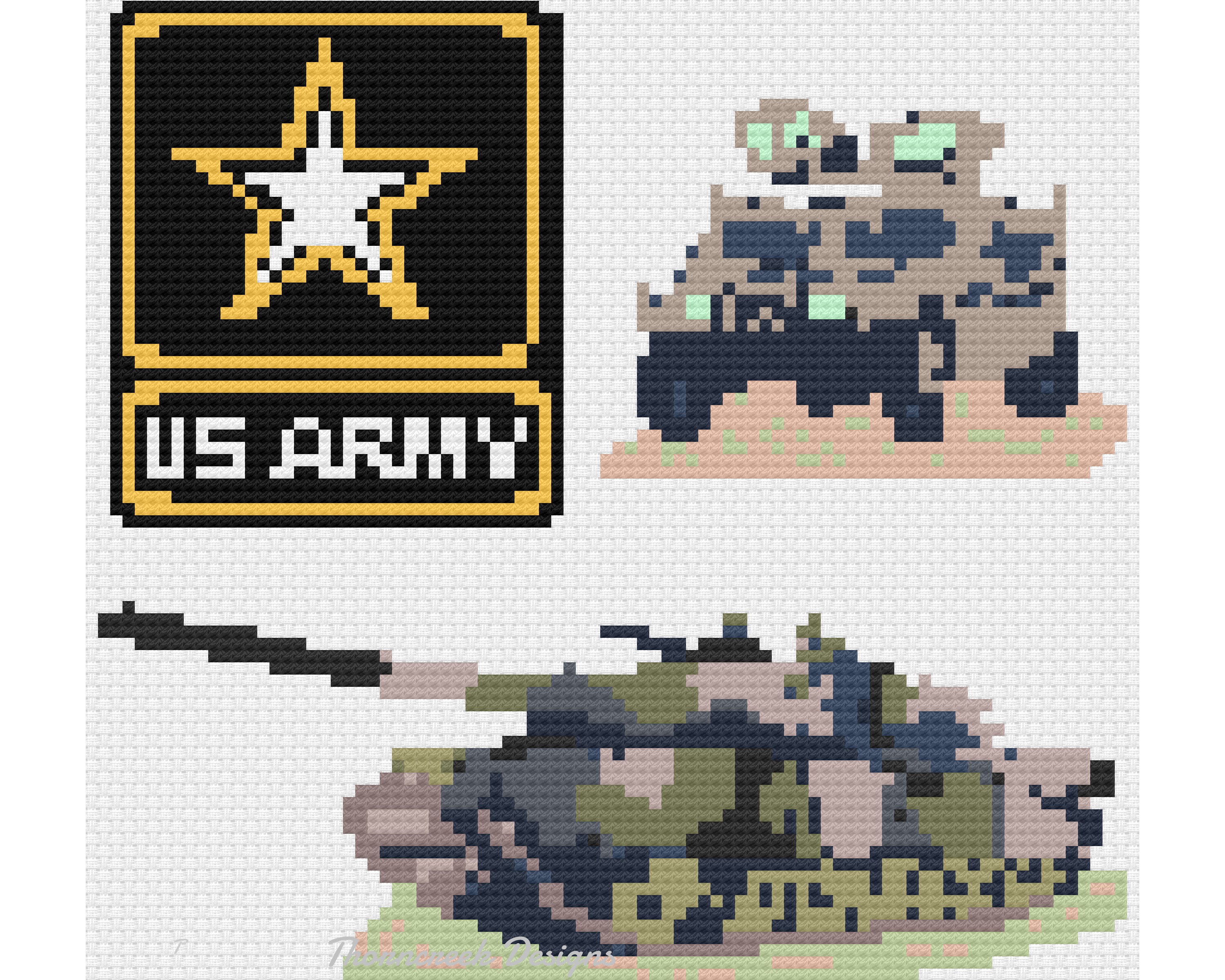 US Army Cross Stitch Digital Download PDF Pattern Humvee And Etsy