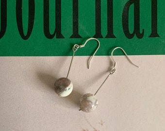 Natural stone earrings • Simplistic • Minimalist • Gemstone Beaded Earrings • Drop Earrings • Dangle earrings • Handmade