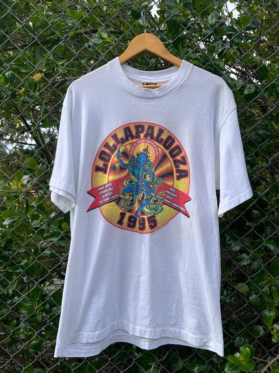 Vintage 1995 Lollapalooza Festival T-shirt Size XL Rare Concert 