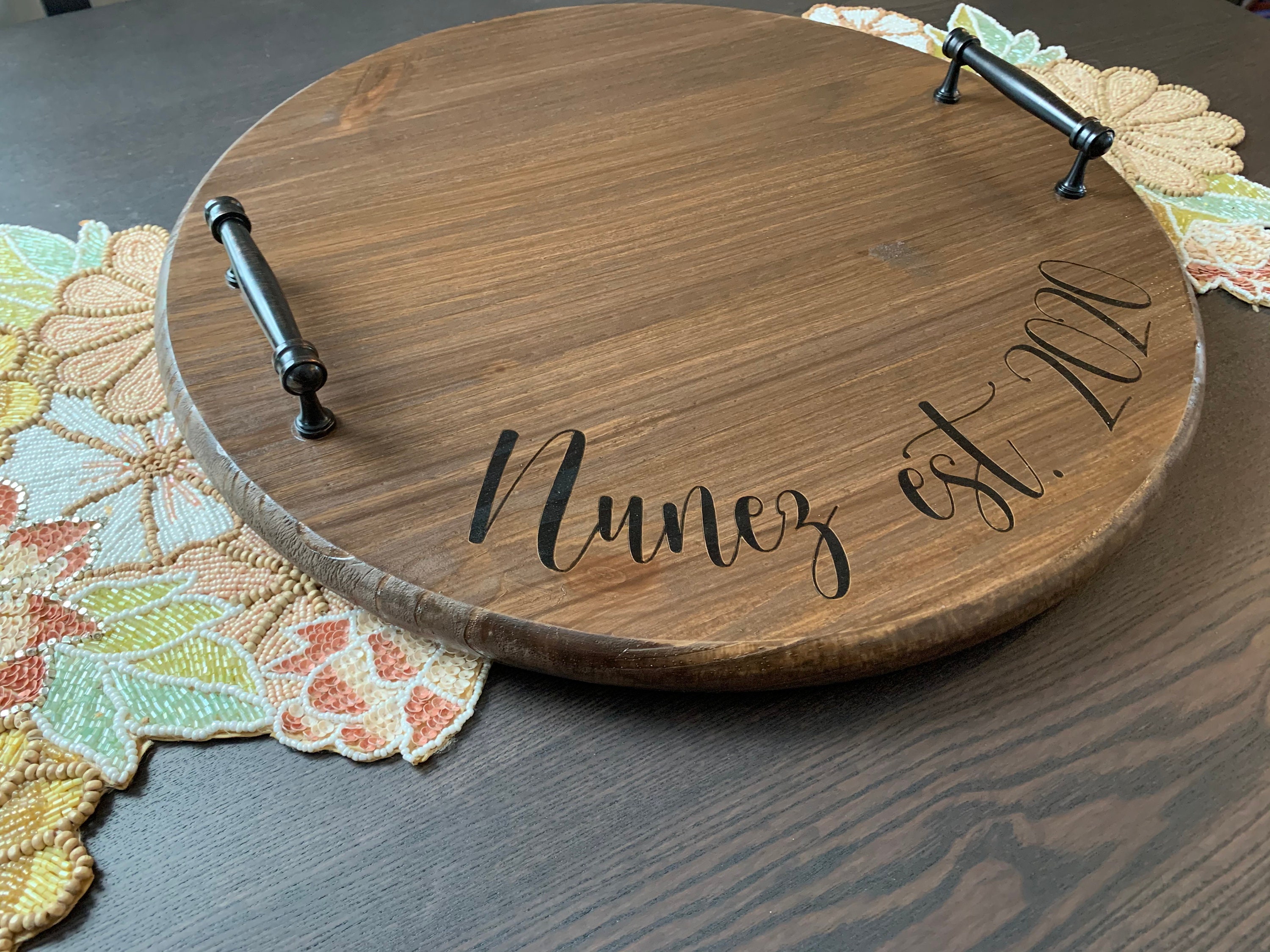 Decorative Personalized Serving Tray Gift — Gabrell Gifts