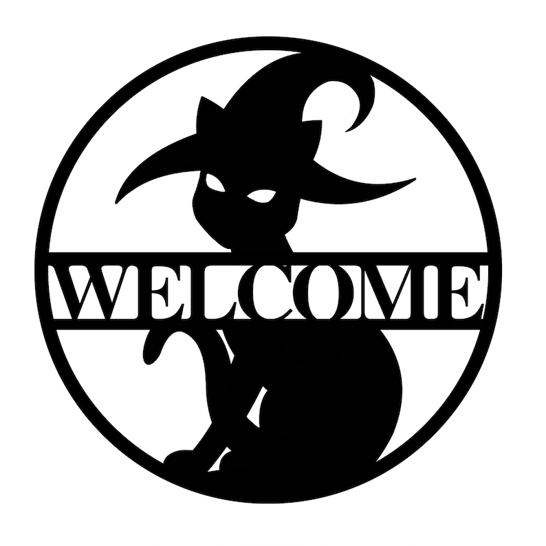 SVG File Halloween Welcome Sign Wall Decor | Etsy