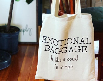 Emotional Baggage Canvas Tote Bag - Etsy