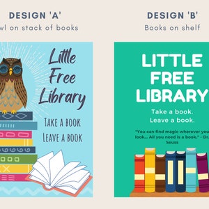 Little Free Library - Metal Signs - Custom Signs - Etsy