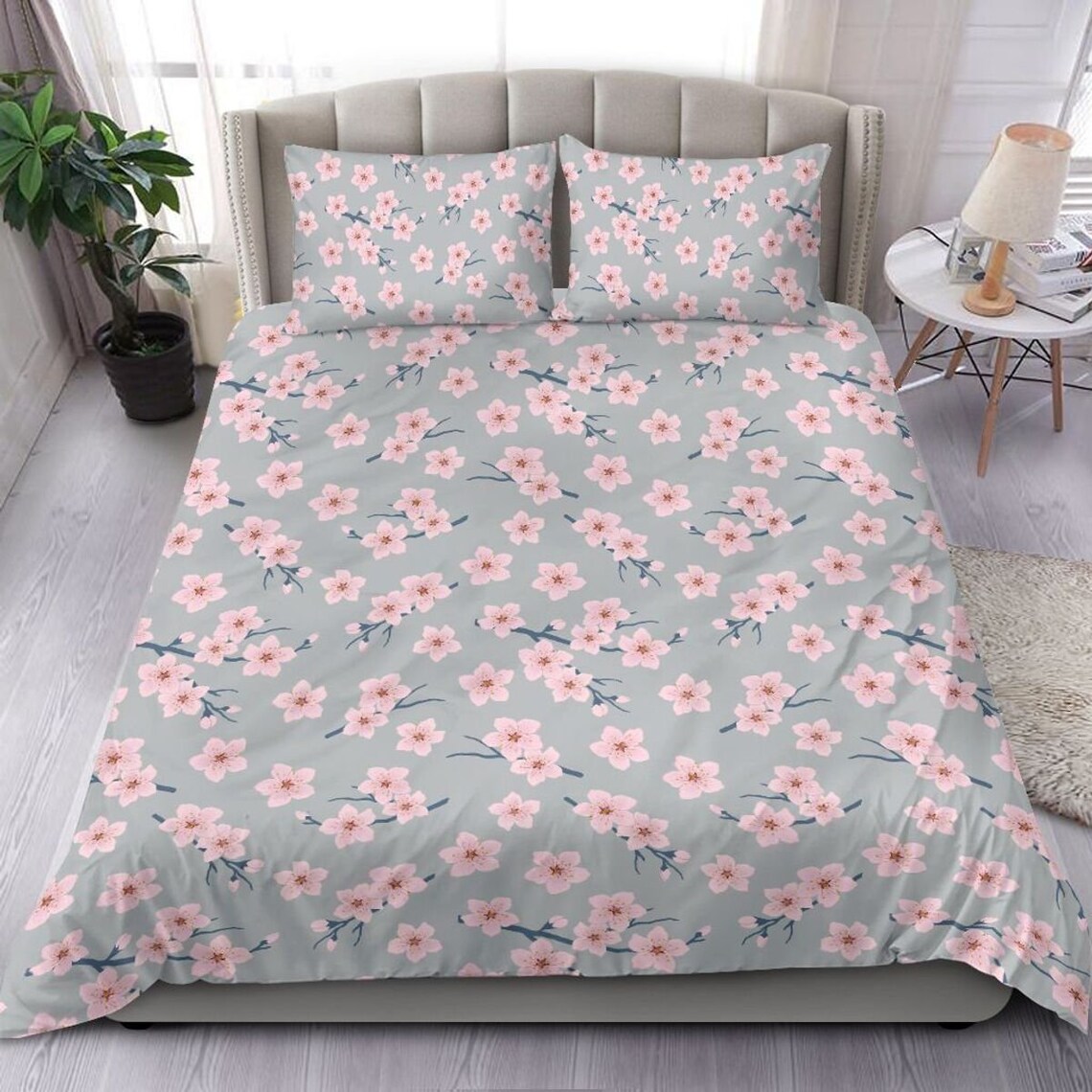 Japanese Sakura Cherry Blossom Bedding Set 16 flower duvet Etsy