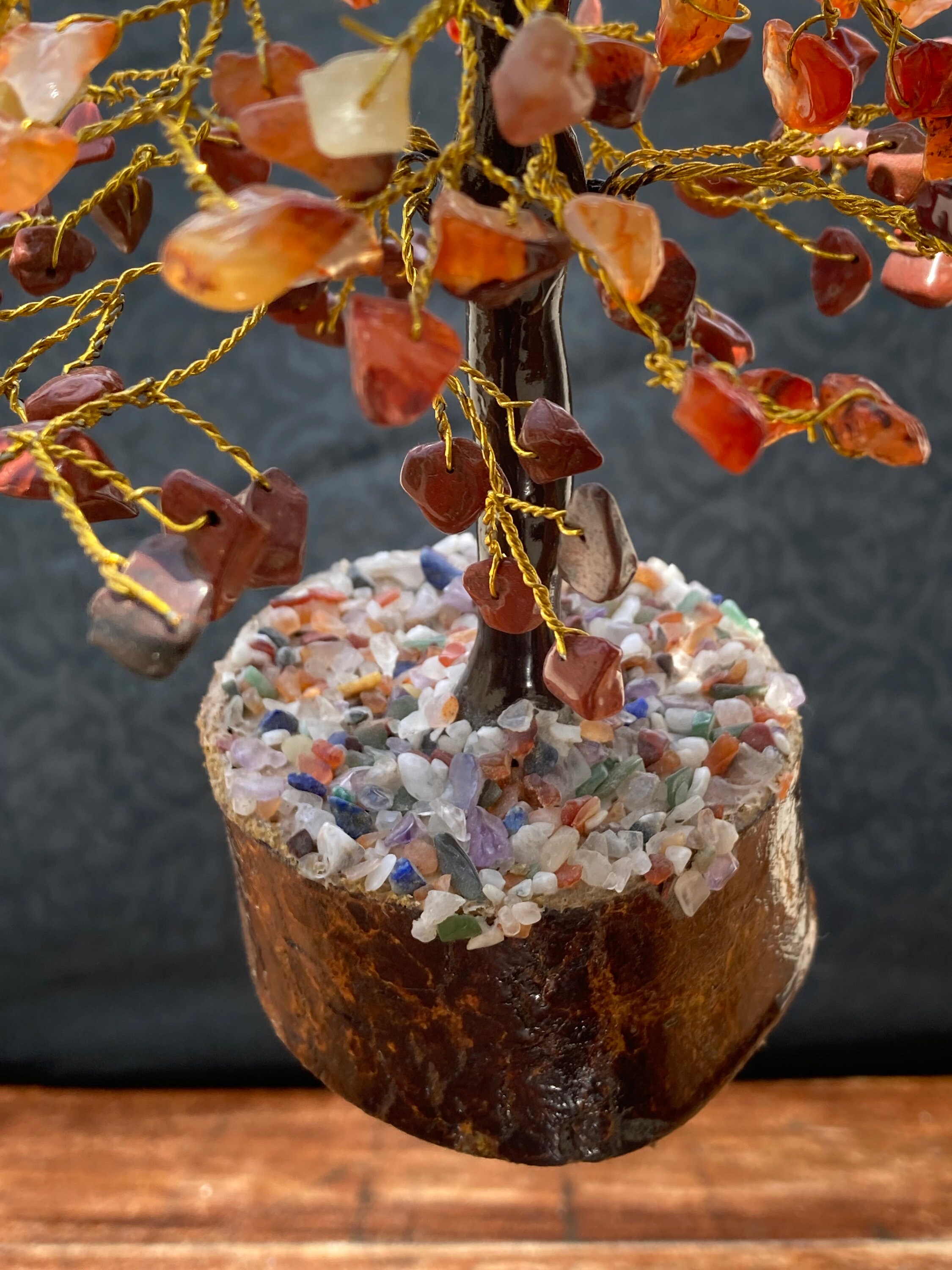 MultiColored Gemstone Tree with 300 Stones Etsy