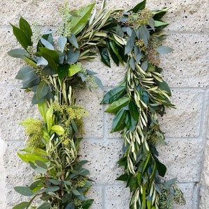 Fresh Garland  Olive Leaves & Eucalyptus Garland // Natural Combo Garland // Wedding Garland // Real Fresh Greenery Garland