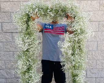 Fresh Babys Breath Garland & Gypsophila Garland // Natural Combo Garland // Wedding Garland // Real Fresh Greenery Garland