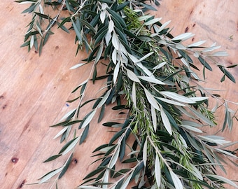 Fresh Olive Branch Garland: Wedding Greenery Decor