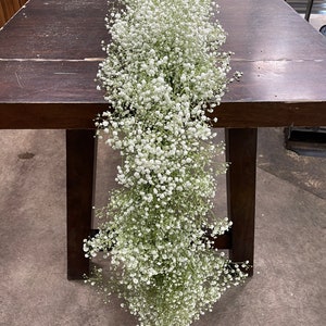 fresh babys breath garland