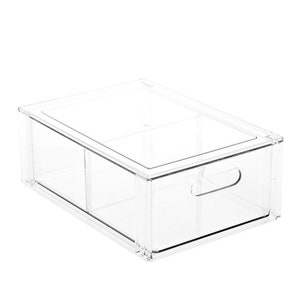 One Piece Plastic Box Clear Storage Containers Storage Box With Snap-tight  Closure Latch for Pencils, Puzzles, Small Toys & Sewing Crafts. 
