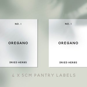 Modern Minimalist Clean Pantry Labels 40x50mm | Basic Sets Customise your own Set