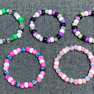 Galaxy LGBTQ+ Beaded Bracelets ~ Aromantic, Asexual, Non-Binary and Transgender Pride Flags ~ Queer, Trans and AuDHD Owned Shop