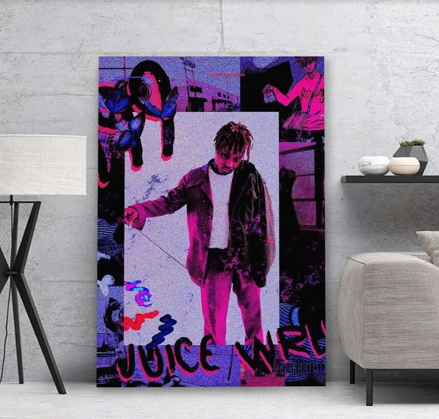 Juice Wrld Poster Canvas Juice Wrld Print Canvas Print Etsy