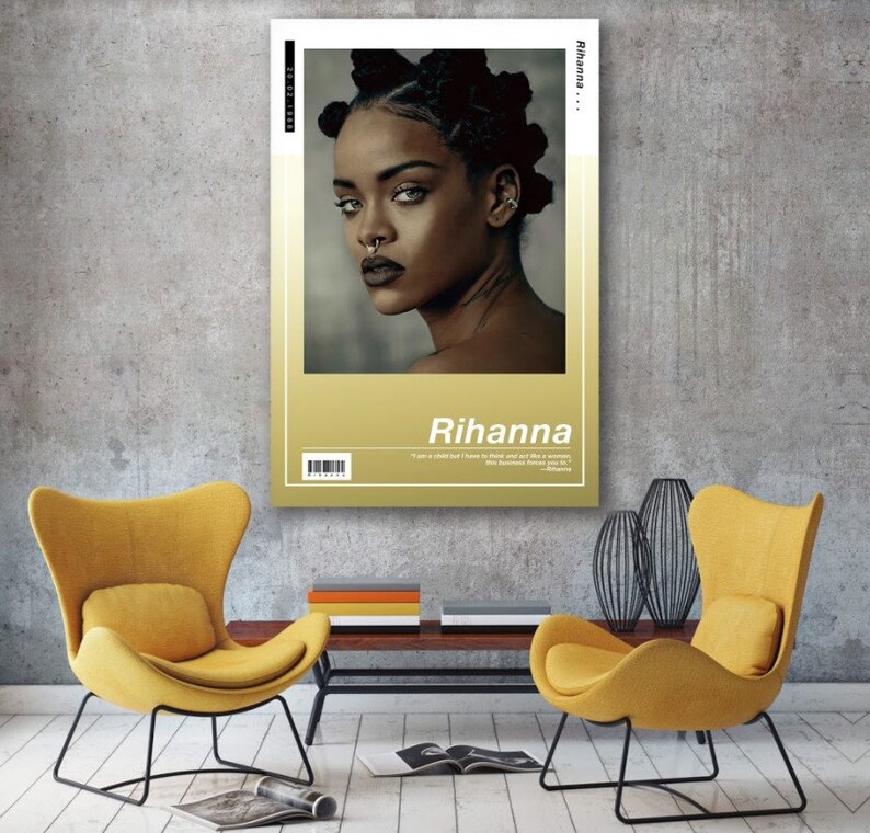 Print Canvas Print Poster Bedroom Art Custom Canvas Print Art Poster Rihanna Poster Canvas Art #3 Gift Poster Rihanna Print Canvas