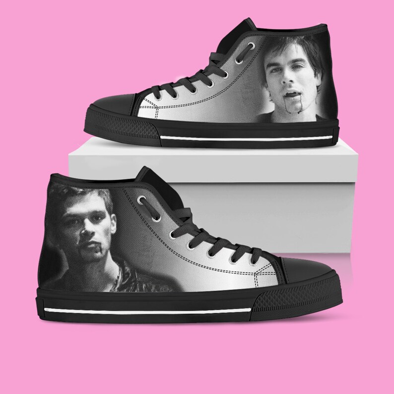 Damon Salvatore Custom Shoes Damon Salvatore Hightop Sticker Etsy