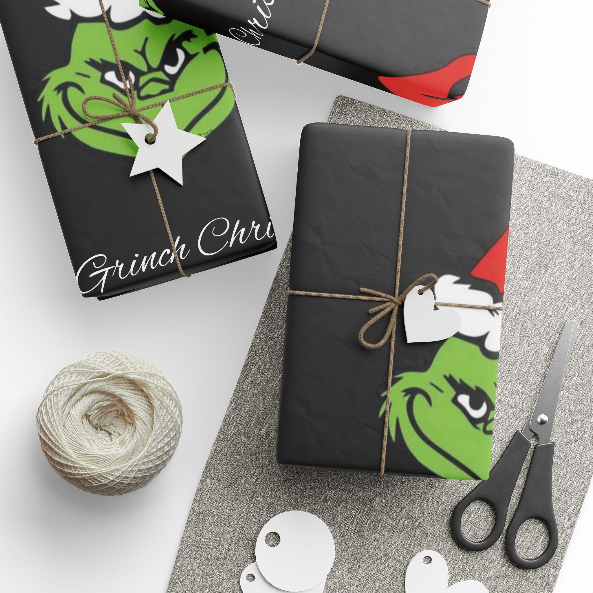 Personalised Grinch Christmas Wrapping Paper Rolls - 61cm - View #5
