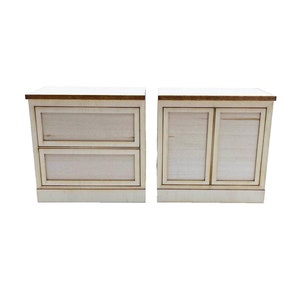 The Cabinet Collection - 3 Inch Base Cabinet with 2 Drawers or Doors