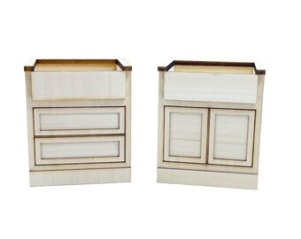 The Cabinet Collection - 2.5 Inch Apron Front Sink Base Cabinet with Drawers or Doors