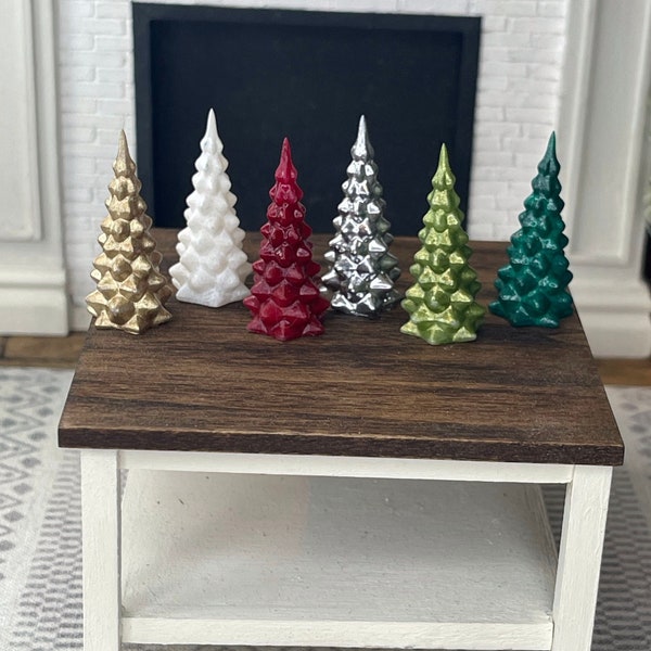 1:12 Scale Dollhouse Miniature Resin Christmas Trees