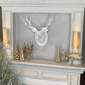 1:12 Scale Dollhouse Miniature Deer Head Wall Decor