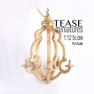 1:12 Scale Miniature 5 Arm Chandelier