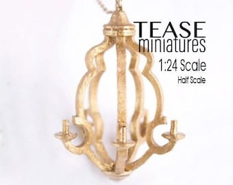 1:24 Half Scale Miniature 5 Arm Chandelier