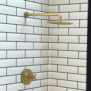 Hartley Shower Head - 1:12 Scale Wall-mount Rain Head and X Handle