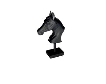 1:12 Scale Dollhouse Miniature Horse Head on Post Mount Decor
