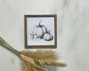 The Fall Collection - 1:12 Scale Grey Pumpkins Sign