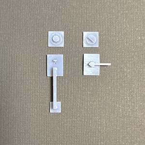 1:12 Scale Miniature Modern Front Door Hardware