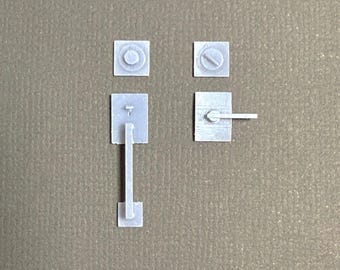 1:12スケールのミニチュアモダン玄関ドア金具
