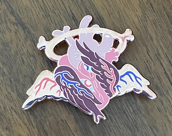 ANGEL SERIES: Heart Angel Enamel Pin