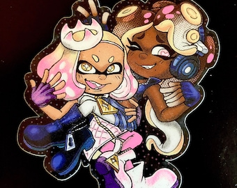 3 inch Pearl and Marina Splatoon Glow in the Dark Sticker