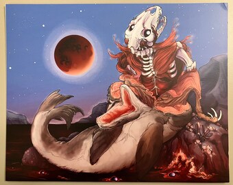 8x10 inch Blood Moon Selkie Print