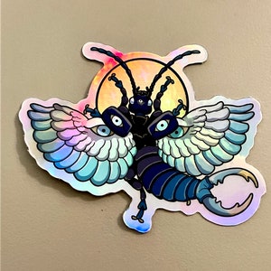 3 inch Earwig Angel Holographic Sticker