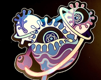 3 inch H2O Water Elemental Holographic Sticker