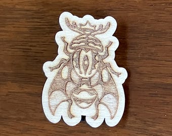 Beezelbub Demon Deer Fly Wooden Pin