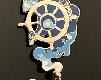 ANGEL SERIES: Sunken Angel-Ocean blue Enamel Pin