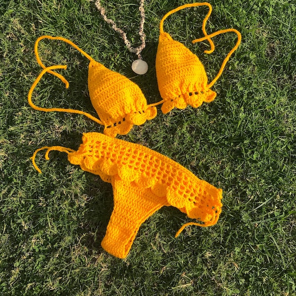 Easy crochet bikini pattern, crochet bikini top pattern, crochet bikini bottom pattern, Crochet Swimwear Pattern, Instant download PDF