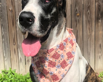 Dog Bandana, feminist dog Bandana, womens rights, personalized pet Bandana, roe v wade, matching dog and owner, collar, tie on Bandana