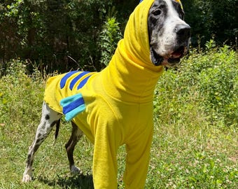 Disfraz de perro pez, disfraz personalizado de raza de perro gigante, disfraz de Halloween de Gran Danés, disfraz para perro, disfraz de Halloween para perro extra grande, lenguado