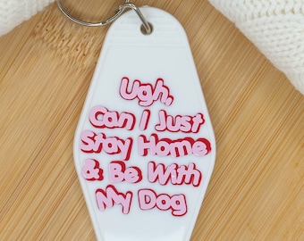 Dog mom keychain, retro motel keychain, gift for dog mom, dog mom motel keychain, gift for pet lover, custom dog mom keychain, dog mama gift