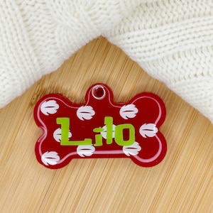 Lilo Dog Tag, Personalized Pet Tag, Custom Dog Tag, Resin Dog Tag, Pet ID Tag, Cat Name Tag, Stitch pet tag, Lilo and stitch inspired tag
