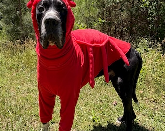 Disfraz gigante personalizado de cangrejo para perros, disfraz de gran danés para Halloween, disfraz de gran pirineo para perro, disfraz extra grande para perro de Halloween, langosta